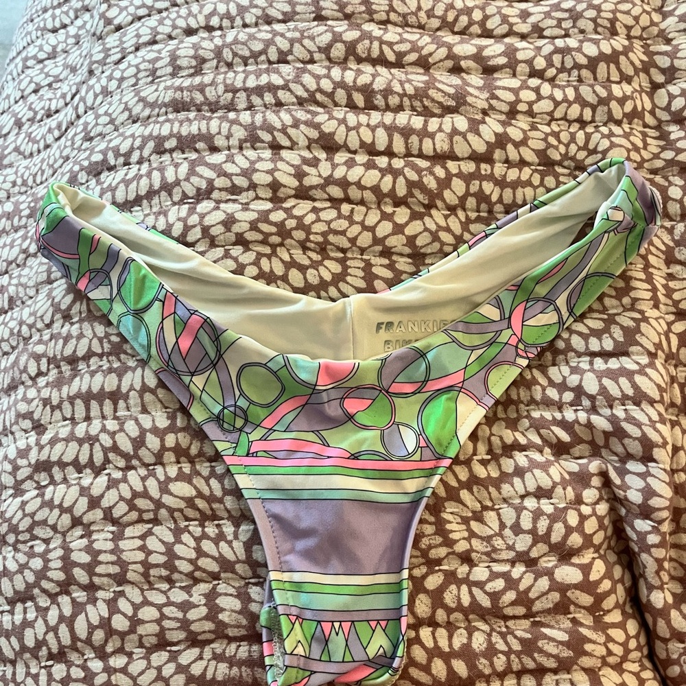 Frankie's Bikinis Pastel Striped Bikini Bottom